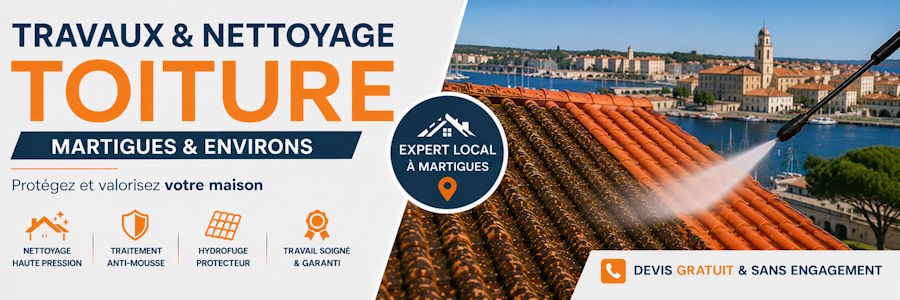 Nettoyage de toiture à Martigues