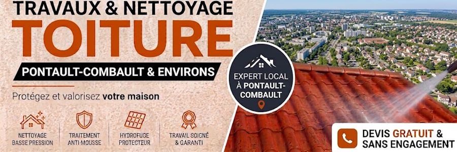 Nettoyage de toiture à Pontault-Combault